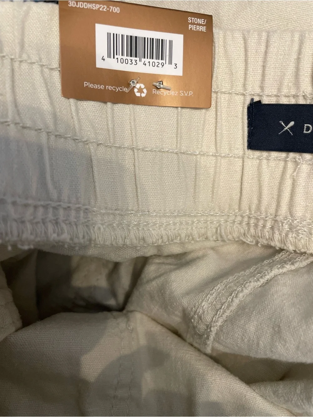 Denver Hayes Relaxed Drawstring Crop Pants in Cream - Picture 6 of 8